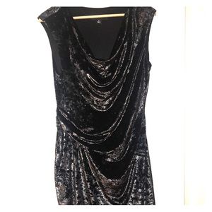 Black and Silver dress .